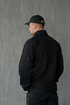 Мужской крепкий Убакс цвет черный с высоким воротником на молнии / Плотная Боевая Рубашка рип-стоп 54 - изображение 8