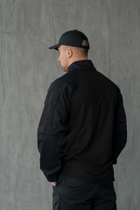 Мужской крепкий Убакс цвет черный с высоким воротником на молнии / Плотная Боевая Рубашка рип-стоп 44 - изображение 8