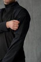 Мужской крепкий Убакс цвет черный с высоким воротником на молнии / Плотная Боевая Рубашка рип-стоп 50 - изображение 7
