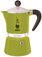 Kawiarka Bialetti Rainbow 3 tz Zielona + 3 filiżanki (8006363018500) - obraz 1