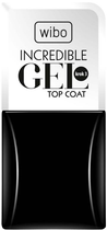 Preparat do paznokci Wibo Incredible Gel Top Coat utwardzający 8.5 ml (5901801611608) - obraz 1