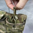 Армейский подсумок на 3 магазина, WINTAC, сумка на 3 магазина для АК, Мультикам, Cordura 1000D - изображение 3