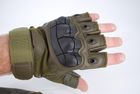 Перчатки тактические без пальцев термостойкие 9069_L_Olive - изображение 5