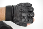 Тактичні рукавички без пальців термостійкі 9069_L_Black - зображення 6