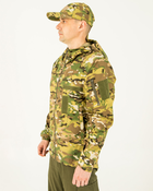Ветровка куртка мультикам летняя мужская камуфляжная с капюшоном, с липучками под шевроны 50 - изображение 4