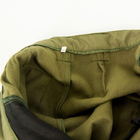 Чоловічі штани утеплені на флісі пояс на резинці, софтшелл рипстоп олива - зображення 8