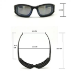 Защитные военные тактические очки с поляризацией Daisy X7 Black + 4 комплекта линз - изображение 4