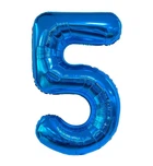 Кулька Цифра "5" (80 см), колір - синій