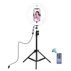 Кольцевая USB RGBW LED лампа Puluz PKT3043 10" + штатив 1.1 м