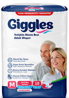 Подгузники для взрослых Giggles Medium 70-120 см 10 шт.