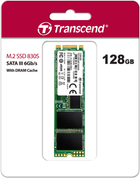 Dysk SSD Transcend MTS830S 128 GB M.2 SATA III 3D-NAND TLC (TS128GMTS830S) - obraz 2