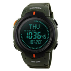 Часы наручные 1231BK SKMEI с подсветкой, ARMY GREEN-BLACK, Compass