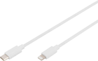 Kabel Digitus USB Type-C - Lightning 2 m White (DB-600109-020-W) - obraz 1