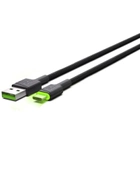 Kabel Green Cell USB Type-A - USB Type-C 2 m Backlight Green/Black (5907813961380) - obraz 1
