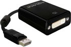 Adapter Delock DisplayPort - DVI 0.125 m Black (4043619618477) - obraz 1