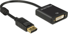 Adapter Delock Displayport - DVI 0.2 m Black (4043619625994) - obraz 1