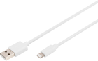 Kabel Digitus USB Type-A - Lightning 1 m White (DB-600106-010-W) - obraz 1