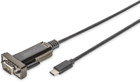 Adapter Digitus USB Type-C – RS232 1 m Black (DA-70166) - obraz 1