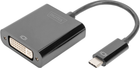 Адаптер Digitus USB Type-C – DVI 0.1 м Grey (DA-70829) - зображення 1