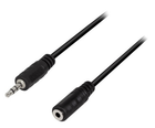 Kabel audio stereo LogiLink mini-jack 3.5 mm M/F 5 m Czarny (4052792008890) - obraz 1