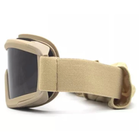 Тактические защитные очки Сombat со сменными линзами (3 шт.) Койот - изображение 4