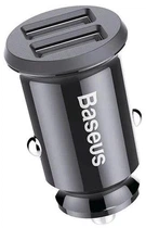 Автомобильное зарядное устройство Baseus Car Charger 2xUSB Grain Mini 3.1A Black