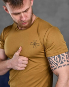 Тактична чоловіча футболка ВСУ потовідвідна M койот (85518) - зображення 4