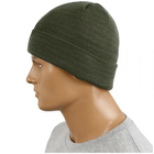 Шапка Акрилова Тонкої В'язки Beanie Cap, Olive - зображення 8