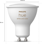 Лампа розумна Philips Hue GU10 5.7W 2000K-6500K RGB 2 шт. (8719514340084) - зображення 5