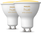 Inteligentna lampa Philips Hue GU10 5W 2200K-6500K Tunable white 2 szt. (8719514340121) - obraz 2