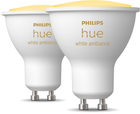 Лампа розумна Philips Hue GU10 5W 2200K-6500K Tunable white 2 шт. (8719514340121) - зображення 2