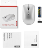 Mysz Lenovo 540 USB-C Wireless Compact Mouse Cloud Grey (GY51D20869) - obraz 7