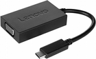 Adapter Lenovo USB Type-C - VGA Black (4X90K86568) - obraz 1