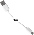 Kabel Whitenergy USB Type-A - micro-USB 1 m White (5908214367160) - obraz 2