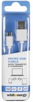 Kabel Whitenergy USB Type-A - micro-USB 2 m White (5908214367207) - obraz 2