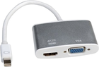 Adapter Roline mini-DisplayPort - HDMI/VGA Silver (7611990132263) - obraz 1