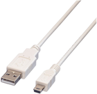 Kabel Value USB Type-A - mini-USB 1.8 m White (11.99.8718) - obraz 1