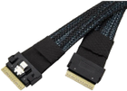 Kabel Intel SlimSAS - HSBP SlimSAS 0.11 m Black (CYPCBLSLMIDPOUT) - obraz 1