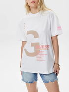 Футболка жіноча Guess V3GI03I3Z14 M Біла (7621701690364) - зображення 1