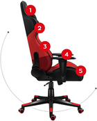 Ігрове крісло Huzaro Force 6.2 Red Mesh (5903796013009) - зображення 6