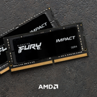 Оперативна пам'ять Kingston Fury SODIMM DDR4-2933 16384MB PC4-23500 (Kit of 2x8192) Impact Black (KF429S17IBK2/16) - зображення 5