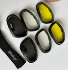 Тактические очки - маска Tactic защитные очки со сменными линзами с боксом Черный (Daisy C5) - изображение 8