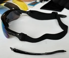 Тактичні окуляри - маска Tactic захисні окуляри зі змінними лінзами з боксом Чорний (Oakley) - зображення 5