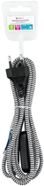 Електричний кабель з вимикачем в оплітці DPM 2.5 м біло-чорний (DIC0425) - зображення 3