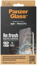 Szkło hartowane PanzerGlass Re:fresh Screen Protector do Apple iPhone 15 Pro Ultra-Wide Fit w. EasyAligner (5711724028229) - obraz 4