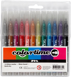 Markery brokatowe Colortime Glitter 12 szt (5712854203302) - obraz 1