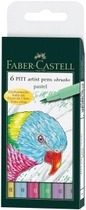 Набір художніх маркерів Faber Castell Pitt Artist Brush Pastel 6 шт (4005401671633) - зображення 1
