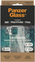Набір PanzerGlass Privacy 3-in-1 Pack для Apple iPhone 14 Pro Max чохол + Захисне скло + Захисне скло для камери (B0404+P2786) - зображення 3