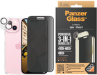 Zestaw PanzerGlass Privacy 3-in-1 Pack do Apple iPhone 15 etui + szkło hartowane + szkło do obiektywów (B1172+P2809) - obraz 3