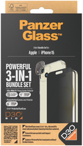 Zestaw PanzerGlass Privacy 3-in-1 Pack do Apple iPhone 15 etui + szkło hartowane + szkło do obiektywów (B1172+P2809) - obraz 4